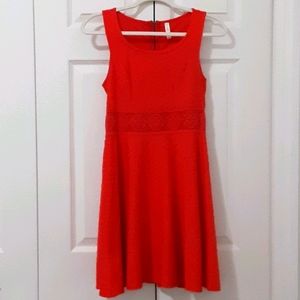 Dark Orangey-Red Bohemian Mini Dress